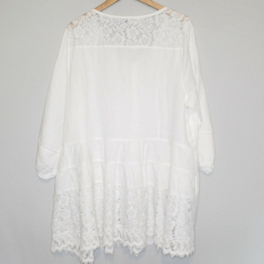 NWOT Soft Surroundings Linen Lace Tunic H10396 - Picture 8 of 9